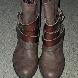 Brown Leather Ankle Boots